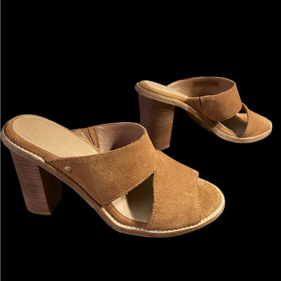 UGG-size 7 CELIA Suede Stacked Heel
Sandals in Chestnut Brown. Worn once! EUC!!! - Picture 14 of 14